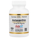 California Gold Nutrition Astaxantin, Antioxidáns Carotenoid, AstaLif Tiszta izlandi biológiailag aktív 99% Isomer, 12 mg, 120 Veggie Softgels