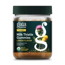 Gaia Herbs Milk Thistle Gumies - Gyógynövény kiegészítés antioxidáns tulajdonságokkal máj egészség és máj méregtelenítés - Citromízesítésű - 60 Vegán gumik