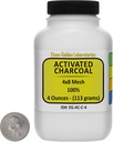 Aktivált kőszén [C] 100% ACS Grade Course Granules 4 Oz egy Space- Saver üveg USA