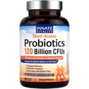 Innate Vitality probiotics 120 milliárd CFU férfiaknak és nőknek, 34 db prebiotikumokkal és emésztőenzimekkel, Immun & Digestive Health, Késleltetett kiadás, Tartály, 30 db Vegán kapszula