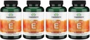 Swanson E-vitamin - Természetes vitaminpótlás a szív- és érrendszeri egészség előmozdítása érdekében - Természetes formula Essential D-Alpha Tocopherols - (100 Softgels, 1000 NE Each) (4 csomag)
