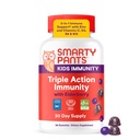 SmartyPants Kids Immunity Elderberry Gumies: Kids Immun Support Supplement, C-vitamin, D-vitamin, Vitamins B6 & B12 és Cink, Gluten Free, Elderberry Flavor, 60 Count (30 napos ellátás)