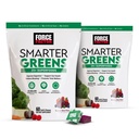 FORCE FACTOR Smarter Greens Superfood Chews, 2- Pack, Zöldek és Superfoods probiotikumokkal, antioxidánsokkal, és Fiber, Zöldek Supplement to Support Digestion, Nitric Oxide, and Energy, 120 Soft Chews