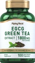 Piping Rock EGCG Green Tea kivonat 1800 mg datolyaszilva 124; 100 Kapszula datolyaszilva 124; Szabványosított kiegészítés 124; Non-GMO, glutén mentes