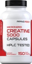 Piping Rock Creatine Monohidrát Kapszula 124; 5000mg