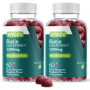 VITEEY Biotin gumik a haj bőr és köröm - Biotin a haj növekedési gumik - 5000 µg - Vegan, gluténmentes, Non-GMO - 120 gróf