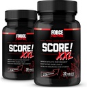 FORCE FacTOR pontszám! XXL, 2- Pack, Nitric Oxide Booster Supplement for Men with L- Citrulline, Black Maca, & Tribulus to improving Athletic Performance, Increase Stamina, & Support Blood Flow, 60 Tabletta
