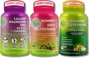 Vegan Bone & Immune Support Bundle - Liposzómás Glutatione 500 mg szerves teljes értékű élelmiszerekkel + női napi multivitamin vas- és plant- alapú kalciummal, magnéziummal, D3, K2, cinkkel és kurkuma