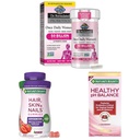 Kert az élet és a természet Bounty Women 's Wellness Valentin-napi Bundle - Emésztési és Vaginal Health Support, Hair, Skin & Nails Pectin Gummees Biotinnal, Vaginális probiotikumok Cranberryvel, 30- 200ct