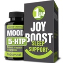 NooMost Mood Support Supplement for Mood Boost, Nyugodt elme & Body, Stressz Reagement, Energy Supplement - Herbal Adaptogens: Ashwagandha, L Tyrosine, 5 HTP, Passion Flower, 30 Counts