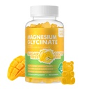 90 CT Magnézium Glicinate Gumies 1000mg - Sugar Free Magnézium Kálium Supplement D-vitaminnal, B6, CoQ10 a nyugodt hangulat és alvó támogatás - 90 Mango ananász gumi
