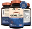 Növelje Adrenal Stress Advanced Formula, Organic KSM- 66 Ashwagandha AlphaWave L- Theanine, 5- HTP, Magnézium Blend - Mindennap Stressz Relief, Hangtámogatás, Kognitiv, Brain Health, 90 kapszula