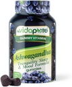 Ashwagandha Gumies, High Potency Ashwagandha Root kivonat Magnézium Glycinate, Melatonin, B6, Valerian Root, GABA, Passion flower for Men and Women. 60 Count 30 servings by myVidaPure
