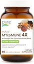 MYCOMune 4X Organic Gomba kiegészítés - Reishi, Oroszlánsörény, Cordyceps, Chaga, Shiitake, Maitake for Immune System, Combat Stress, Build Energy by Pure Essence - 60 Caps