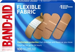 Band- Aid Brand Flexible Fabric Sterile Adhesive Bandages, Kényelmes Cushioned Sebápolás és Védelem kisebb vágások, scrapes & Burns, First Aid, Hurt- Free Comfort Pad, One Size 1x3 In, 100 Count