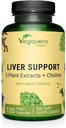 Vegavero Hepatic Support Aviation 124; Milk Thistle Supplement 9000mg