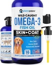 Omega 3 Fischöl für Hunde - Besser als Lachsöl für Hunde - Hunde Fisch Öl Supplement - Reduce Shedding & Itching - Unterstützt Gelenke, Gehirn, Herz-Gesundheit- Hund Haut und Mantel Ergänzung - Fischöl Flüssigkeit