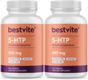 BESTVITE 5- HTP 100mg (240 kapszula) (120 x 2) - Nincs Stearates - nincs áramlás ügynökök - Nem GMO - glutén mentes