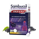 Sambucol Cold and Flu Relief Tablets - Homeopátiás hideg orvoslás, hideg orvoslás felnőtteknek, fekete bodza a hidegnek, cink hideg remedy - 60 gróf
