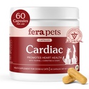Fera Háziállatok szív támogatás - Macska és kutya szív kiegészítés Taurin, L- karnitin, & CoQ10 - Promotes Normal Circing and Heartbeat - 60 kapszula