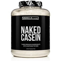NAKED Casein - Vanilla Micellar Casein protein - 5 Pound Bulk, GMo- Free, Gluten- Free, Soy- Free, Preservative- Free - Spimulate Muscle Growth - Enhance Recovery - 61 Servings