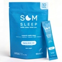 Som Sleep, nyugodt alvó por ital Mix, 3 mg melatonin, magnézium, B6-vitamin, L-Theanine & GABA - Vegan, Zero Sugar, Keto Friendly - Berry, 10- Pack