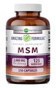 Amazing Formulas MSM (Metil-szulfonil-metán) Kiegészítő 124; 2000 Mg Per Serving Augustine 124; Capprovided 124; Non-modify124; Gluténmentes 124; Made in USA (1 Pack, 250 Count)