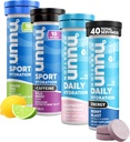Nuun Hydration Electrolyte Tablets - Vízben feloldható, komplett csomag 124; 5 Essential Electrolytes for Hydration 124; 1g Sugar Drink Mix 124; Vegan, Non-GMO Thermal 124; 4 Pack (40 Total Servings)