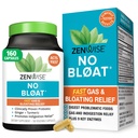 Zenwise Health No Bloat Digestive Enzimes for Gut Health, Gas & Bloating Relief - Multi Enzimes Digestion Supplement with Probiotics, Ginger, Turmeric Dandelion & Lactaz - Men & Women - 160 Count