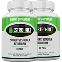 Estrohalt 2 Pack 120 Pills - A legjobb ösztrogén blokkoló DIM kiegészítés (Diindolilmetán) és Indole- 3- Karbinol (I3C) a nők és férfiak számára