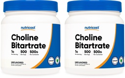 Nutricost tiszta kolin bitartarát por 500G (2 üveg)