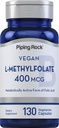 Piping Rock L MethylFolate Supplementary 124; 400 mcg