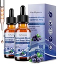 2 Pack NAD Ergänzungen für Damen und Herren, NAD Nicotinamid Riboside Resveratrol 900mg & Quercetin, Niacin, Collagen, Biotin, Liquid NAD Plus Supplement NR900 Für Anti-Aging Skin Energy Longevity Focus
