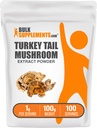 BulkSupplements.com Turkey Tail Gumókivonat por - Coriolus Versicolor kivonat, Gomba kiegészítés - Vegan & Gluten Free, 1g per Serving, 100g (3.5 oz) (1-es csomag)