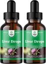 Máj támogatás Thirtle Tinktúra - Herbal Milk Thistle Folyékony keverék Astragalus Gyökér a máj méregtelenítő tisztítás és javítás - Cleanse Detox cseppek Shiitake Maitake & Cordyceps (2 csomag)