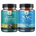 A májtisztító méregtelenítő és -javító formula és NAC kiegészítés N-acetil-cisztein 600mg - Gyógynövényes májelégítő kiegészítés tejkeményítővel - magas abszorpció NAC 600 mg kapszula glutation