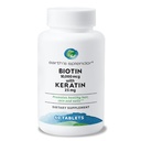 Earth 's Splendor Biotin 10.000 mcg + Keratin 25 mg, Promotes Egészséges haj, Erős köröm és bőr támogatás, 60- napos ellátás