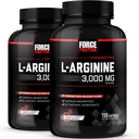 Force Factor L- Arginine, Nitric Oxide Supplement BioPerine, hogy segítsen építeni izom & támogatás erősebb vér áramlás, keringés, tápanyag szállítás, & szivattyúk, L- Arginine 3000mg, 150 gróf (csomag 2)