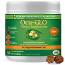 Ocu-GLO Cat & Dog Senior Supplement für Augenunterstützung - Chewable Vision Vitamins Ergänzungen für große und kleine Tiere Pflege mit Lutein, Omega-3 Fettsäuren, Getreide Stuhlextrakt & Antioxidantien