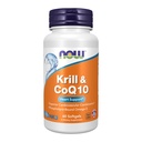 NOW Foods Supplements, Krill & CoQ10, Foszfolipid- Bound Omega3, Heart Support *, 60 Softgels