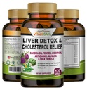 VITAMISAN Máj tisztítás Detox kiegészítők Milk Thistle- Fennel- Alfalfa- vitamin B- Artichoke- Dandelion Gyökér támogatás férfiak és nők 120 Caps Detox tisztítás és boost immun