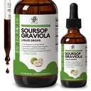 iMATCHME Soursop Graviola Liquid Drop for Cell Support & Regeneration, Immune System and Gut Health Support, Pure Soursop Bitters Liquid, High Absorption, Sugar / Gluten Free, Natural Flavor, 2 Fl Oz