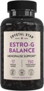 Crystal Star Estro G Balance Supplement (150 kapszula) - Herbal Menopauza Support with Black Cohosh, Rehmannia, Damiana & Licorice - Vegetáriánus & Non- GMO