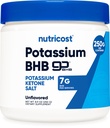 Nutricost Kálium BHB Salts, Exogenous Ketone Supplement, 6.4g Beta-Hydroxybutirát per Serving, 250 Nagyi