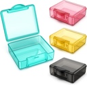 Kis Pill Box 4 db, Cute Travel Pill Organizer Case Mini Tiny Clear műanyag tároló konténerek Portable for Pocket Purse