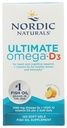 Nordic Naturals Ultimate Omega-D3, Lemon Flavor - 120 Soft Gels - 1280 mg Omega3 + 1000 NE D3-vitamin - EPA & DHA - Promotes Brain, Heart, & Immune Health - 60 szervadékok