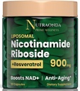 Liposzómás Nikotinamid Ribozid 900mg Resveratrol & Quercetin - NAD kiegészítés Anti-öregedés, celluláris energia és javítja az egészséget - 80 kapszula