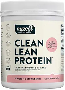 Nuzest Bethany 's Pantry Digestive Support Protein - Probiotics for Digestive Health - Strawberry - Clean Lean Protein - Premium Vegan Pea Protein Powder - Plant Based - 20 Servings, 1.1 lb