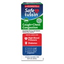 Safetussin DM köhögés & mellkasi congestion, 8 oz, Expectorant Mucus Relief, Cough Relief Szirup, Safetussin felnőtteknek magas vérnyomással és diabétesszel