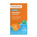 FemiClear HerpPro Drink Mix, L- Lysine 3000mg, Cink, Vitamins A & C, Ashwagandha, Immunity & Stress Supplement for Women & Men, 20 Stick Packets